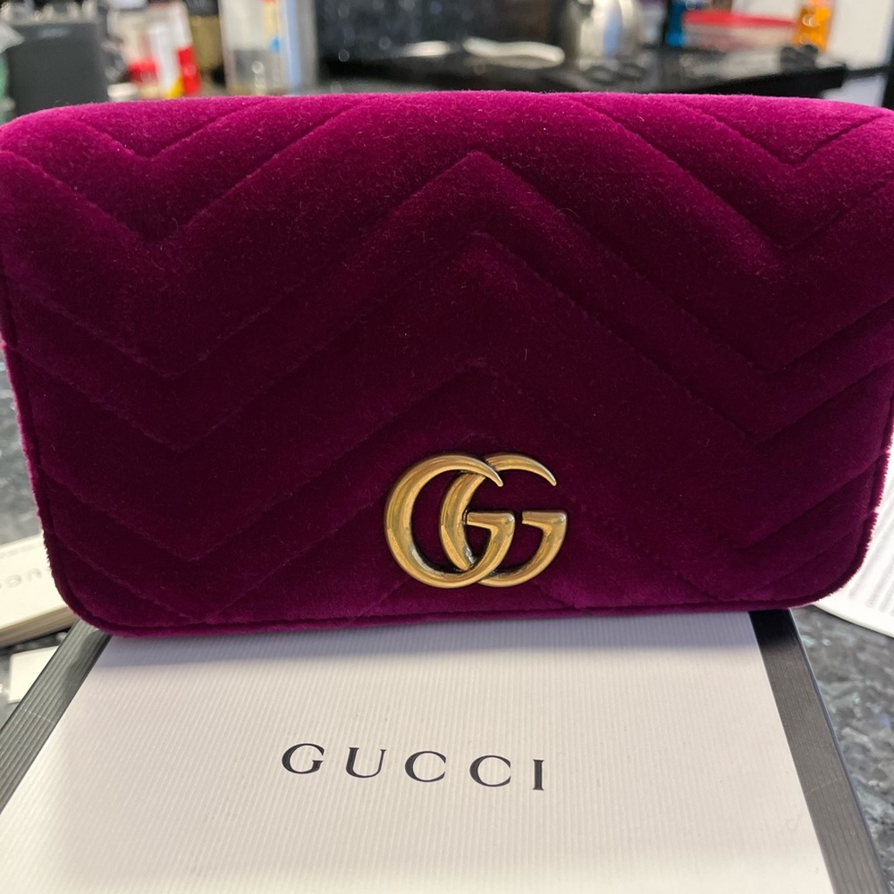 Gucci Velvet GG Marmont Mini
